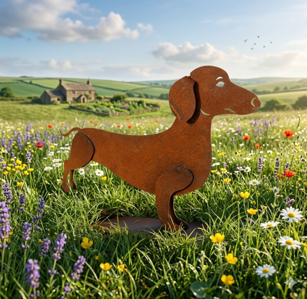 Bezaubernder Dackel Henri ca. 29 cm - Gartendekoration